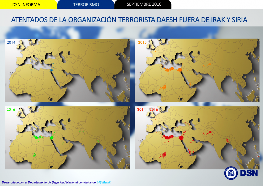 Atentados de la organización terrorista Daesh fuera de Siria e Irak