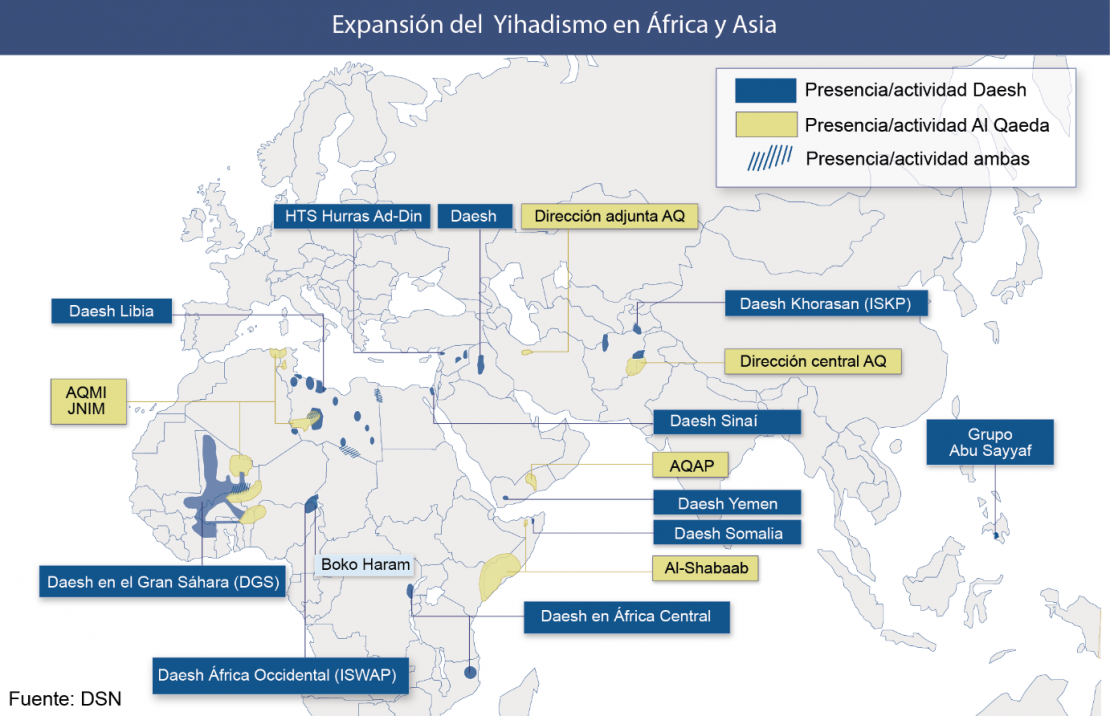 Expansión del yihadismo en África y Asia