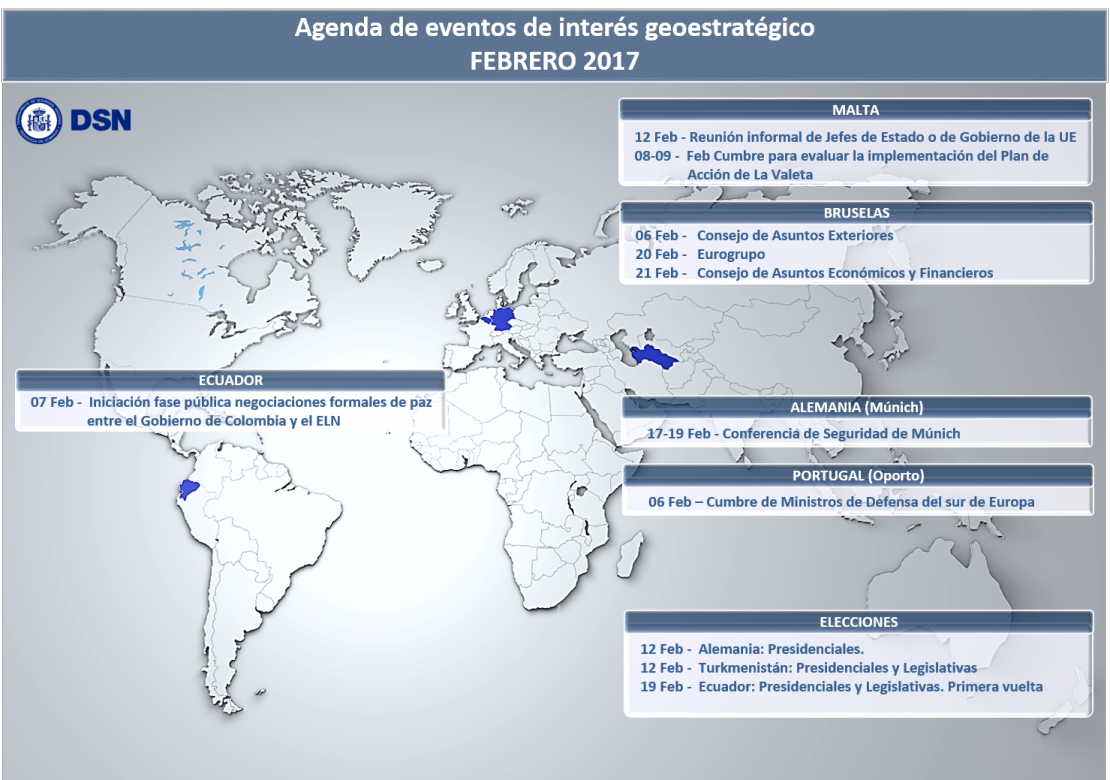Agenda de Eventos de Interés Geoestratégico - Febrero 2017