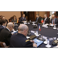 Reunión de los ministros de Defensa de la Europa del Sur en Oporto.