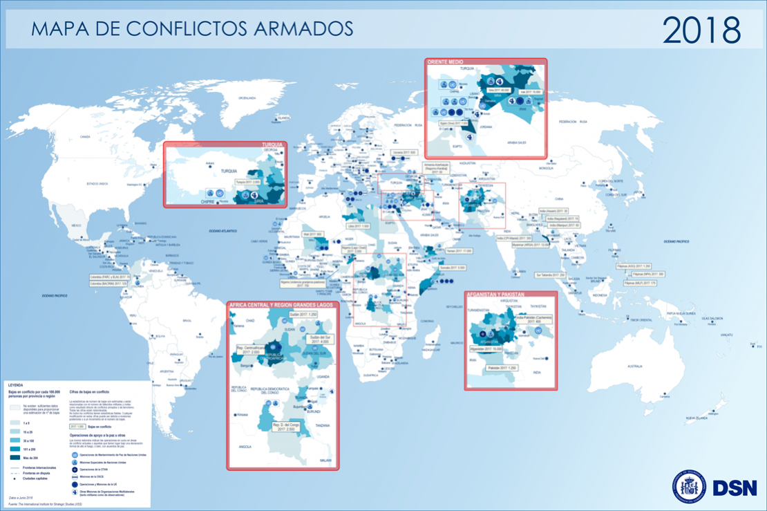 Mapa de Conflictos Armados - 2018
