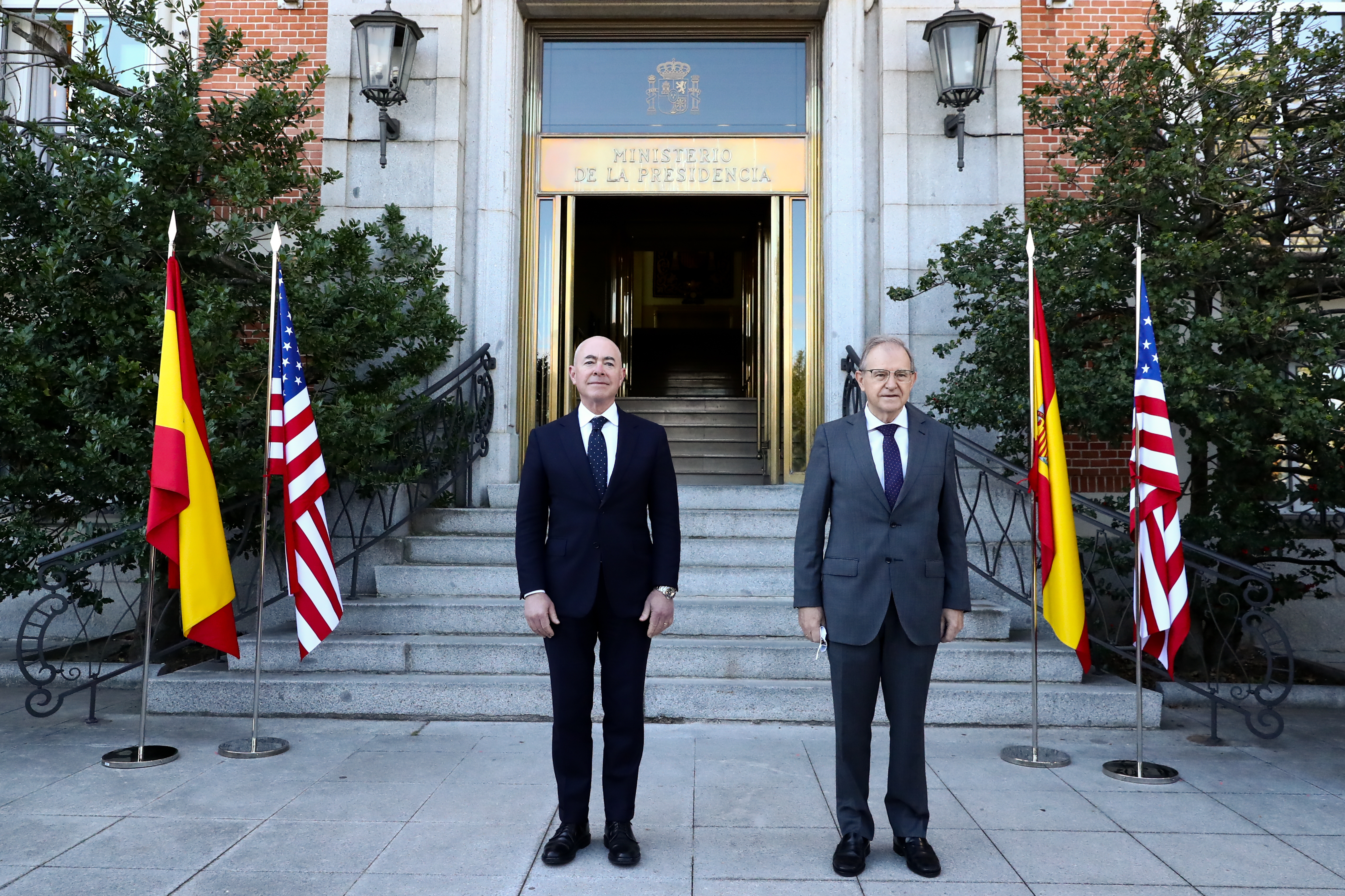 Reunión del Director del Departamento de Seguridad Nacional de España y el Secretario de Seguridad Nacional de Estados Unidos. Presidencia del Gobierno. 23 de junio 2021