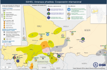 Mapa Sahel grupos armados y cooperación internacional