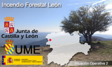 Evolución del incendio forestal originado el día 19 de abril en el municipio de Bouzas (León)